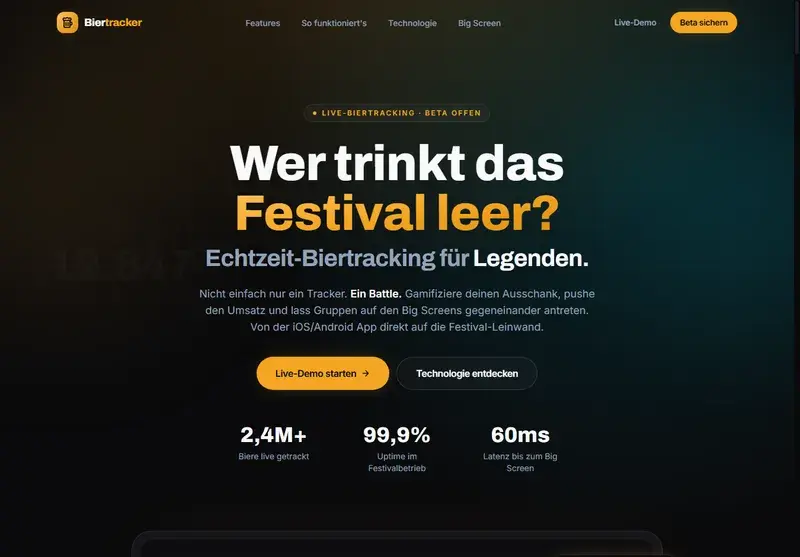 Referenz: Website BeerTracker
