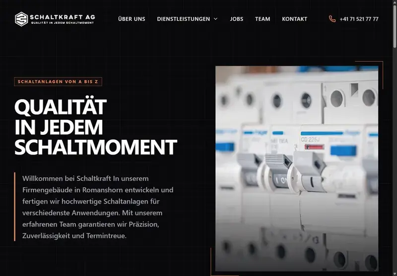 Referenz: Website Schaltkraft AG